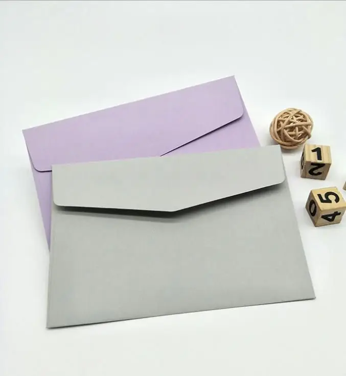 Wholesale Customized Small Colored Kraft Paper Wallet Envelope Recyclable Card Wedding Gift Envelope details