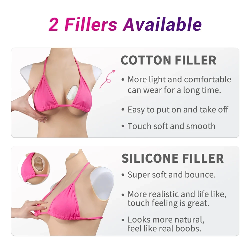 Crossdressing Silicone Realistic Breast Male to Female Fake Breast Form Vagina for Crossdresser Transgender Drag Queen Cosplay