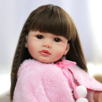 リボーンドール 新入荷 48CM ロングヘア 女の子の人形 ギフト ベビー