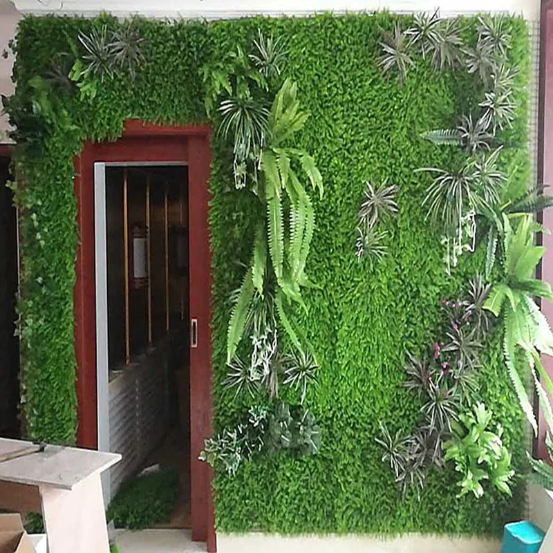 Musgo Artificial de hierba verde falsa, tablero de pared para tienda, boda,  hogar, terraza, jardín, decoración de pared, 100x100cm - AliExpress