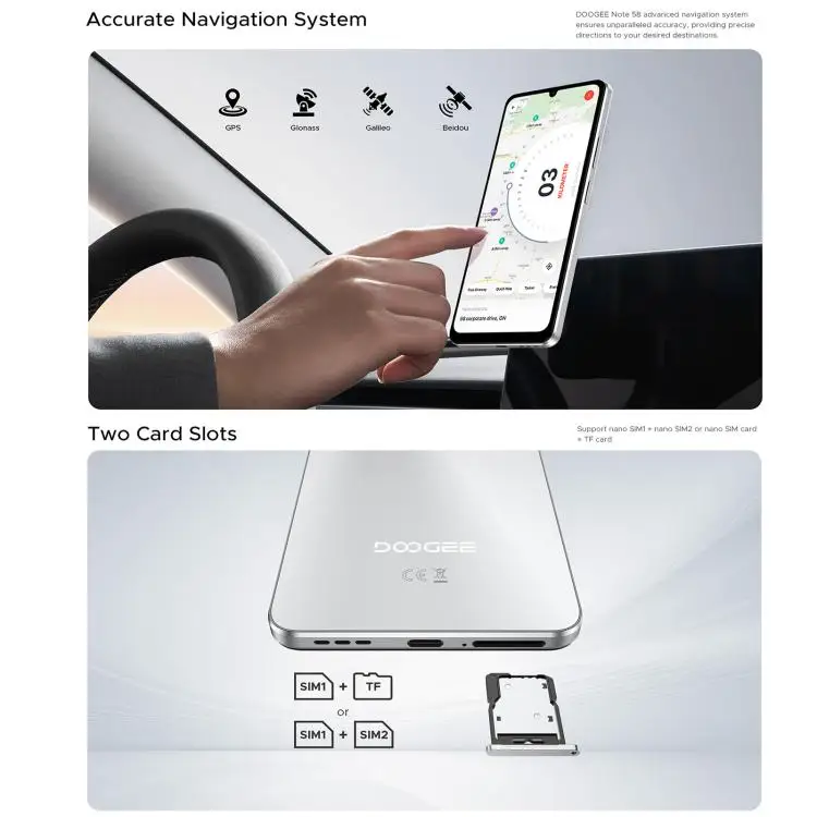 DOOGEE Note 58 - Global Version 8GB+128GB Android 15 Phone