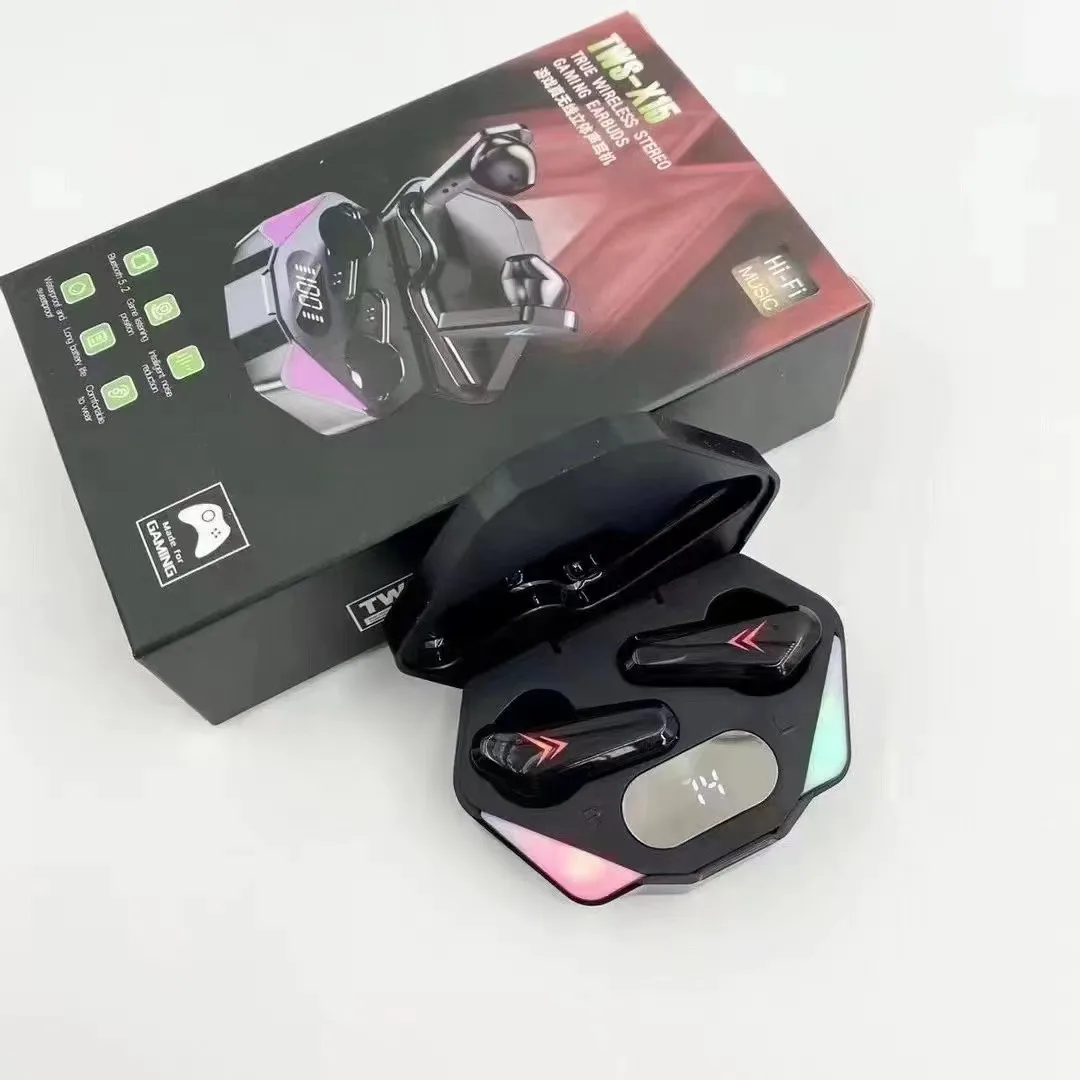 TWS-X15 ワイヤレスイヤフォン ゲーミング用 X15 TWS ゲーミングイヤフォンワイヤレス Bluetooth イヤホン