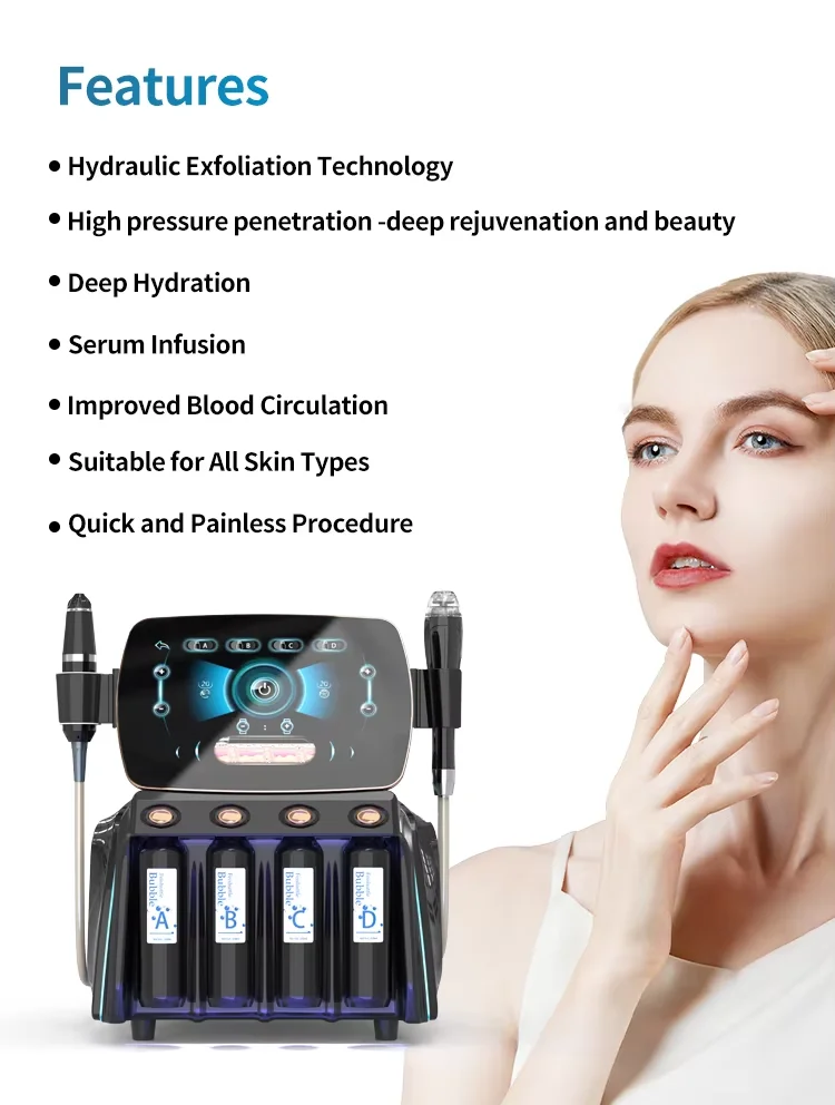 2in1 Bubble Feishuttle+Seyo HydraGlow Hydra Dermabrasion Face Cleansing Firming Repairing Hydration Moisturizing Facial Machine