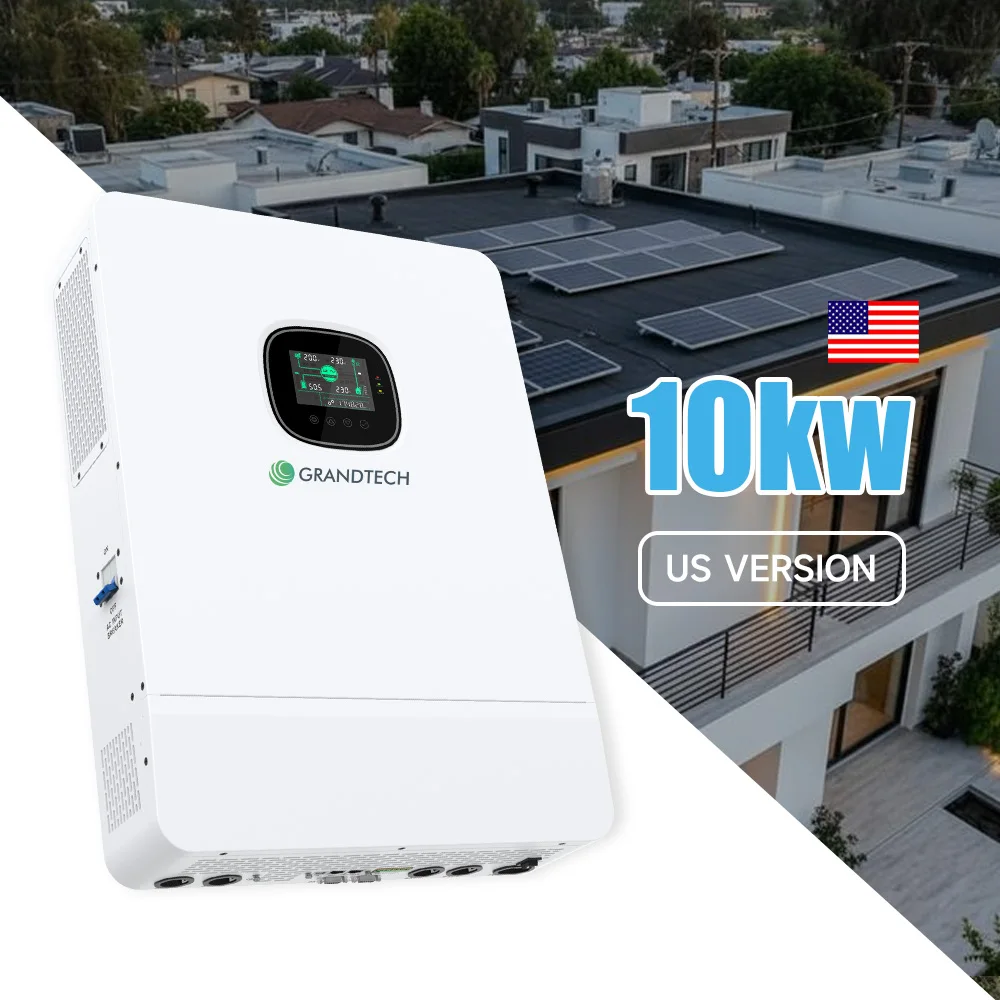 Inverter solar hibrid off-grid SRNE SPI certificat SUA, de 8 kW / 10 kW / 12 kW, inverter hibrid monofazat cu fază divizată, 120 V / 240 V, invertori CC-CA pentru uz casnic