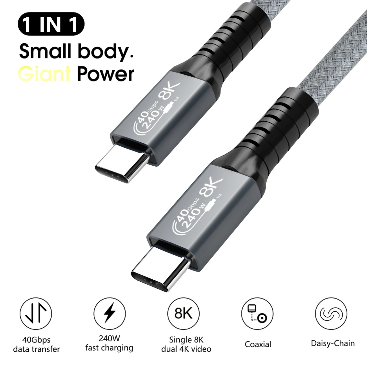 Gen4 Usb4 Type C Cable Fast Charging 240w 40gbps Usb C To Usb C Cable ...