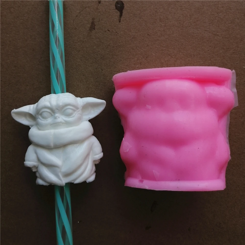 Baby Yoda Straw Topper Mold / Baby Yoda Head Mold / Baby Yoda Silicone –  Farmhouse Fabrication