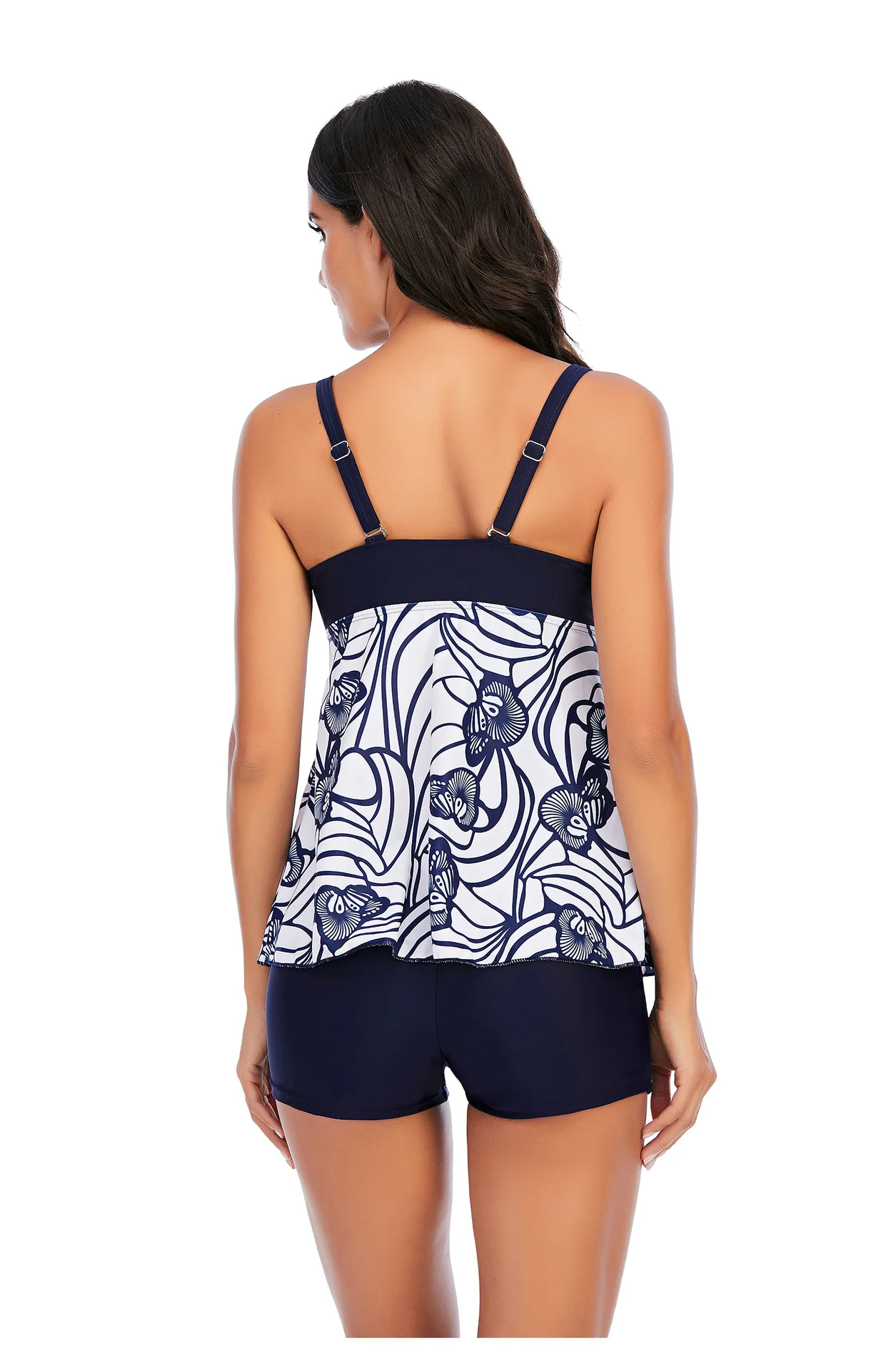 2023 Hot Selling Two Pieces Swimsuits Tankini Sexy Keyhole Beach Wear Swimwear With Women High 6225