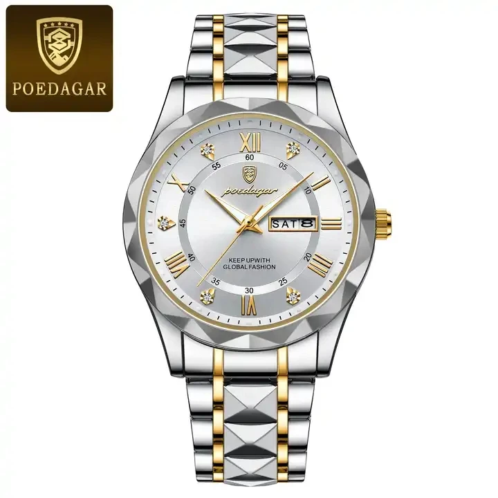 OEM POEDAGAR 615 Men's Watch Fashion Quartz Watch for Men with Calendar Luminous Hands L aperçu 13