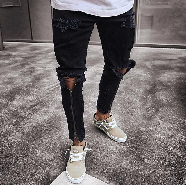 black beggar jeans