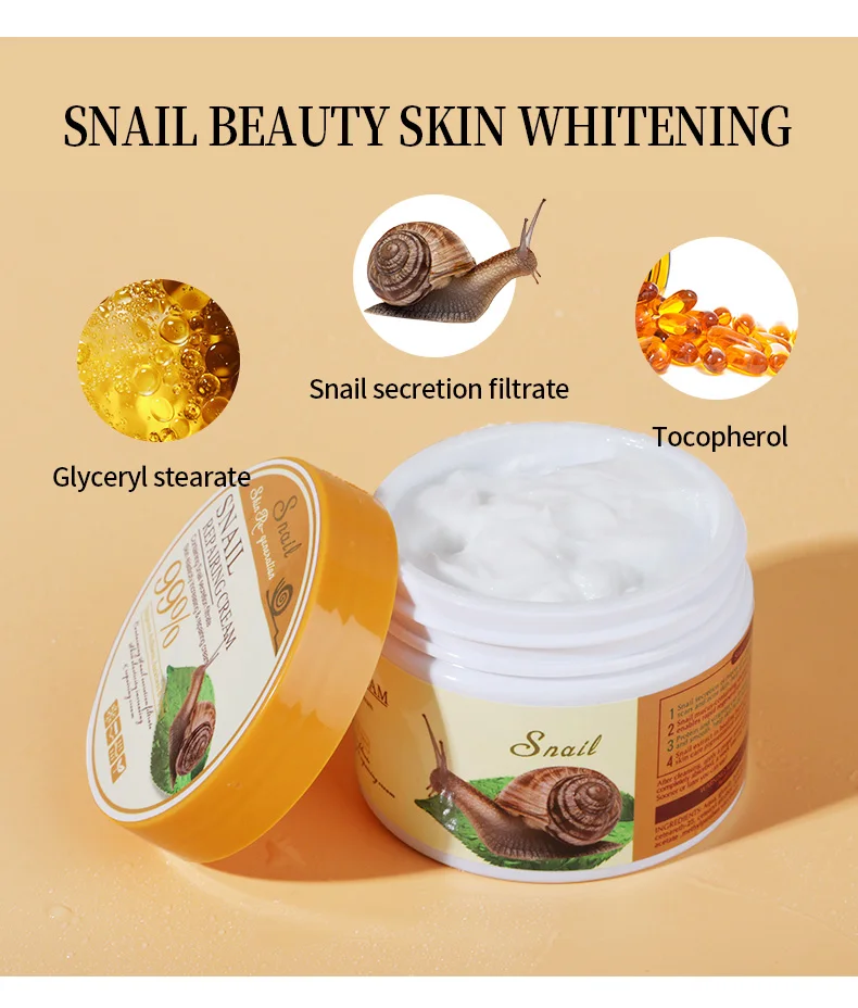 Best Korean Anti Aging Face Cream Snail Skin Whitening Repair Cream