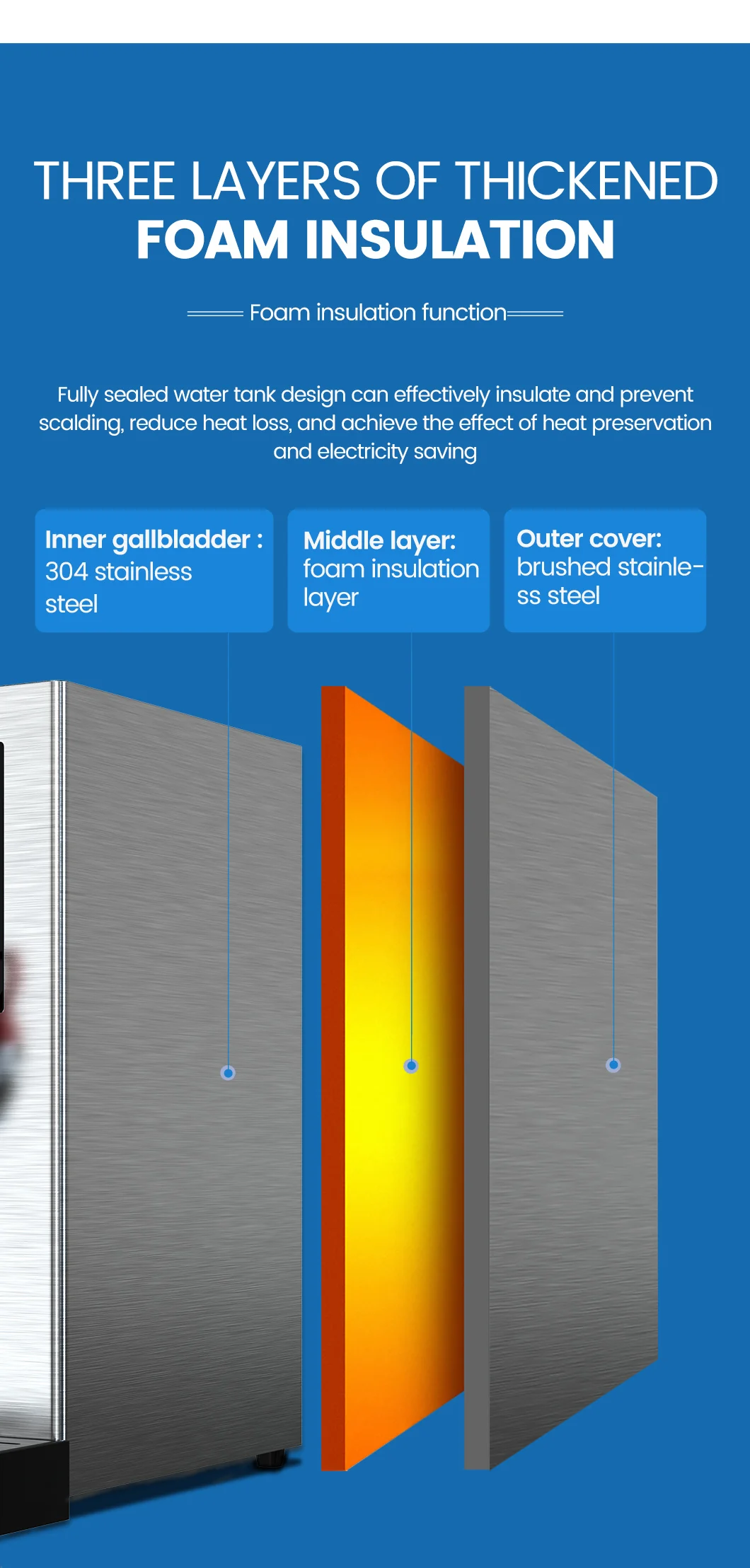 New Design Automatic Tea Boiler Electric Hot And Cold Water Machine Vending Tea Bar Water Dispenser supplier