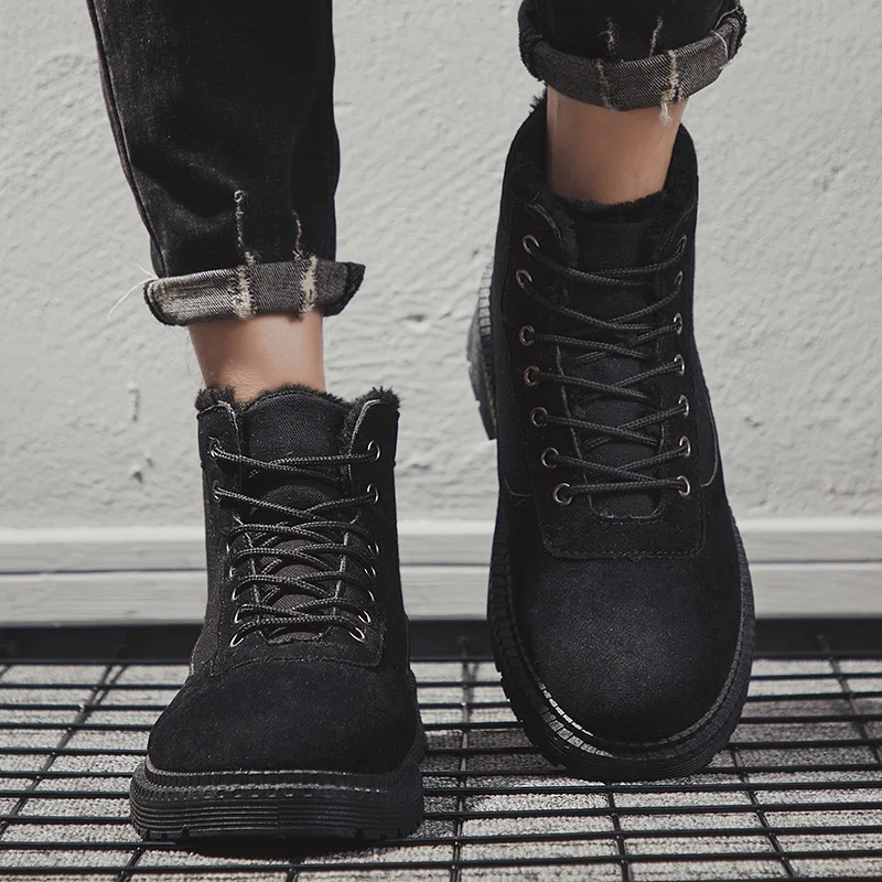 Производитель мужской обуви, поставщик сапог, взрослая обувь, повседневная черная Красивая защитная обувь, согревающая зимняя обувь для мужчин