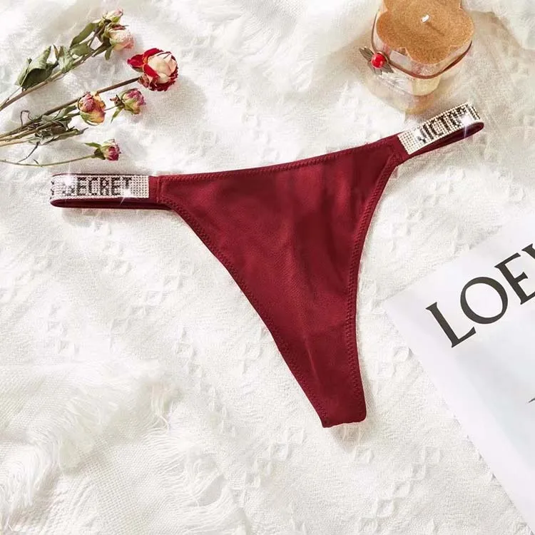 Women's Low-Rise Reverse G String Bikini Thong Designer Thong with Knitted Weaving Low Price Butt Plug