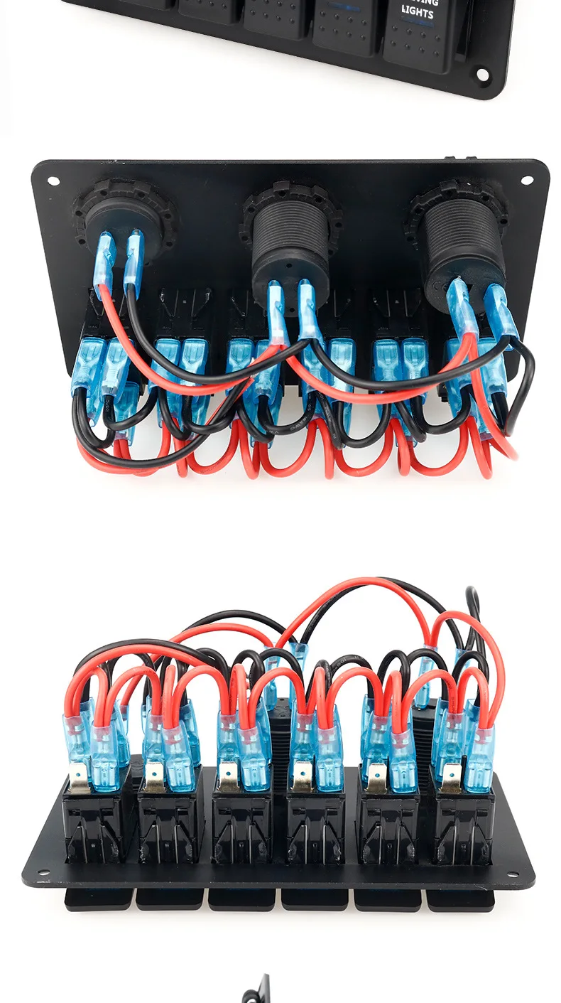Wholesale Gang Rocker Switch Panel 12/24V Dual USB Slot Socket Digital  Voltmeter Voltage Display for Marine Car Rv Vehicles Truck Yach From 