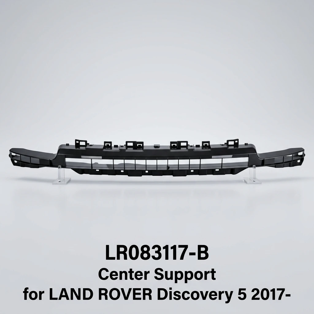 LR083117-B ABS Bumper Center Support with Park Assist Sensor Cut-Outs Black Paint Screw-On for Discovery 5 2017-
