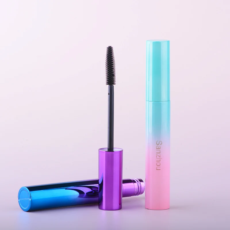 Cylindrical Shape Empty Plastic Eyelash Glue Mascara Plastic Tube With Brush