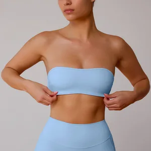 Bnice Sexy Women Sports Tube Top for Fitness Backless Sports Bra Gym Wear Yoga Shorts Set Pants Ladies Gym Tights Leggings