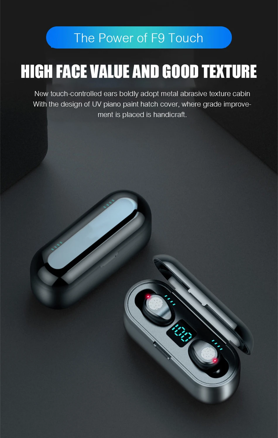 2021 New F9 F9-5 Wireless TWS BT 5.0 Earphone LED Power Display Audifonos Headphone Headset In-ear HIFI Earbuds - ANKUX.COM