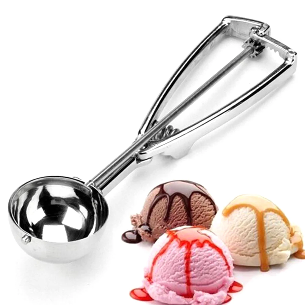 Stainless Steel Scoop for Ice Cream Mash Potato Food Spoon Kitchen Ball 3 Siz vj 