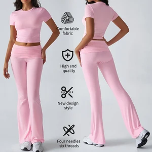 OEM Custom Sample High Quality 2-Piece Yoga Tank Top and Leggings Activewear Fitness Top Women Yoga Sets