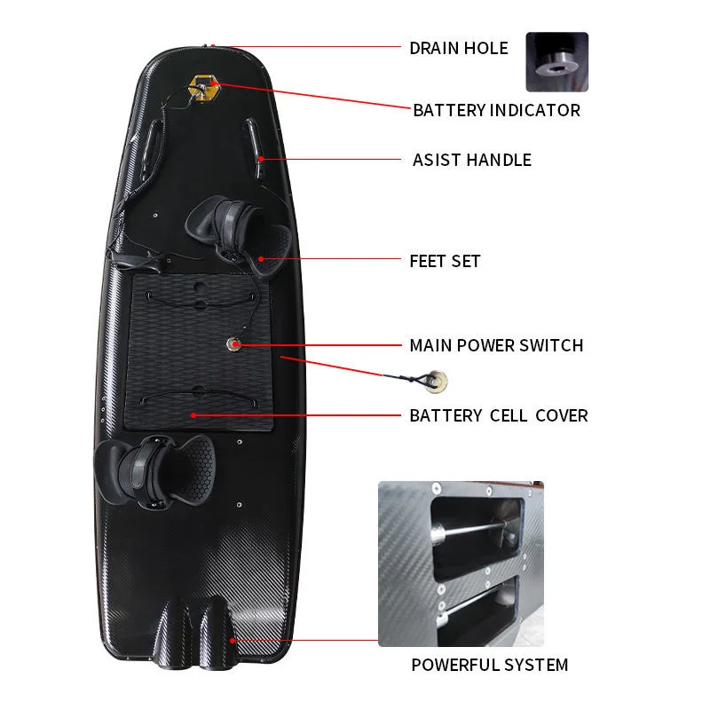 Hifun Max Speed 70km/h Jet Surf Engine Power Jet Surfboard Jet Board