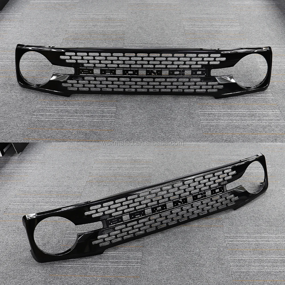 Glossy Black Badlands Bronco Grille Aftermarket Parts For Ford Bronco