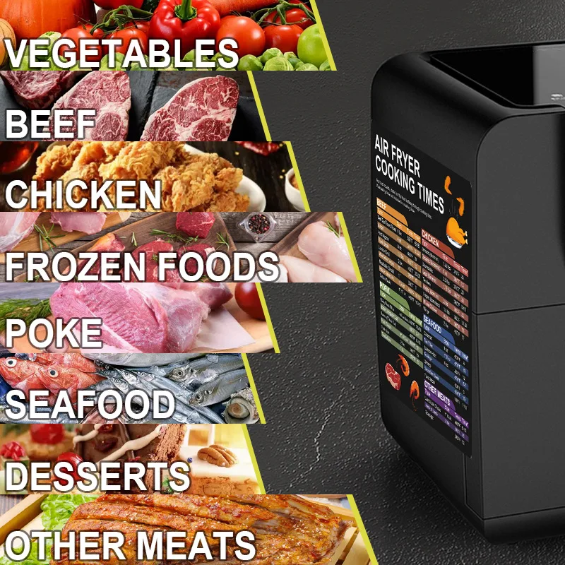 Custom Design Cooking Time Measurement Chart Fridge For Airfryer