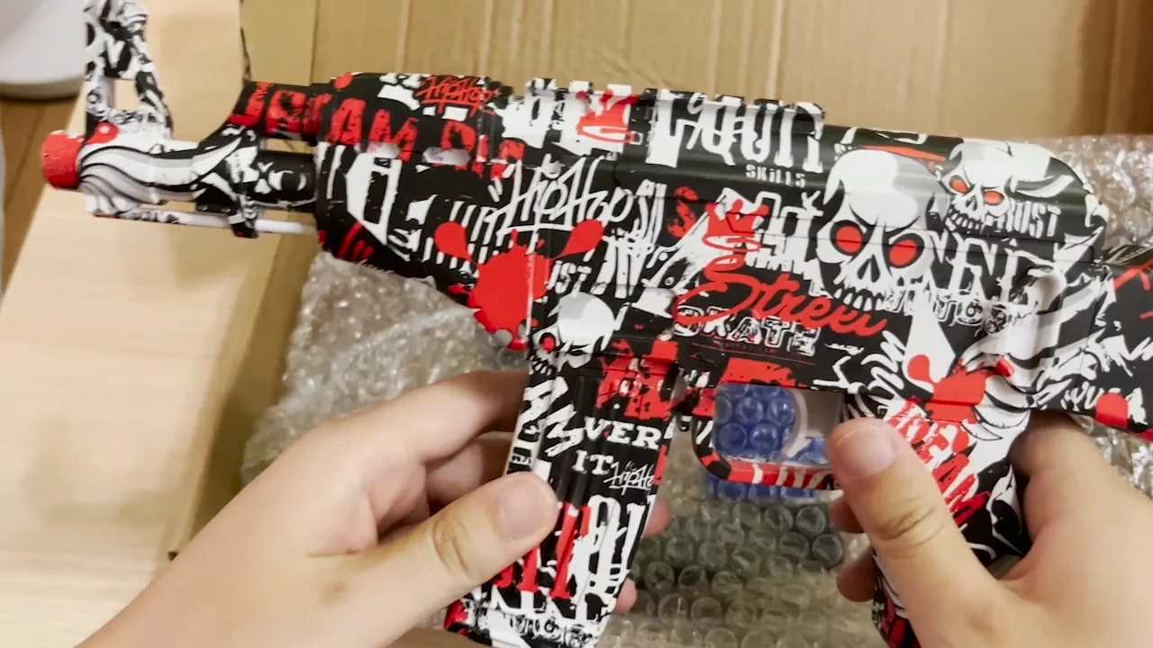 Ak47 Model Gel Ball Launchers Toy Full Auto Water Beads Ejection