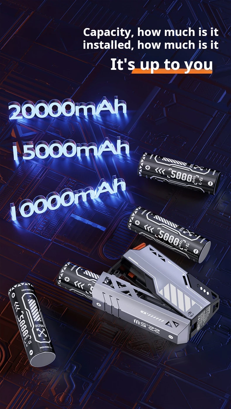 High Quality Replaceable Battery Detachable Mobile Power Fast Charging Cable Mecha Power Bank