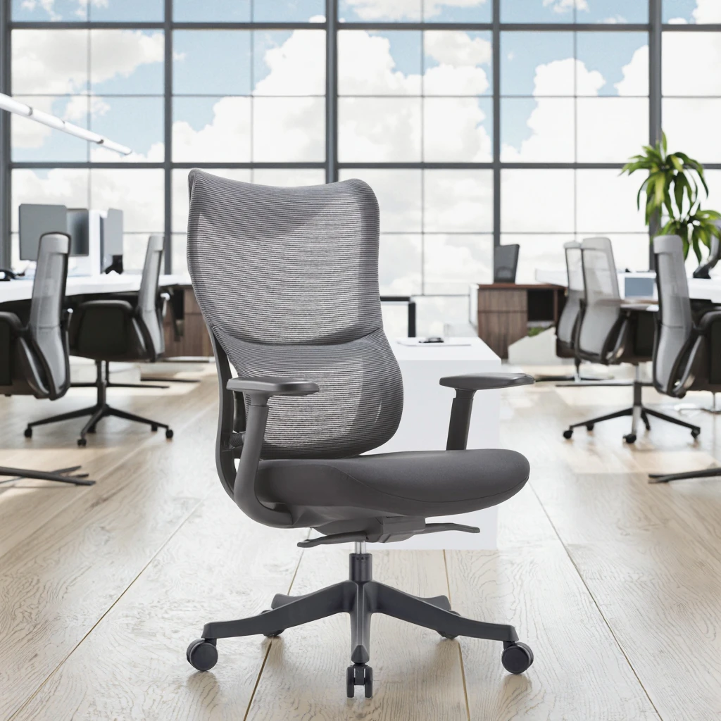 Premium Back Support Ergonomic Office Chair Adaptive Lumbar Design Breathable Mesh Seat Heavy Duty Base 3