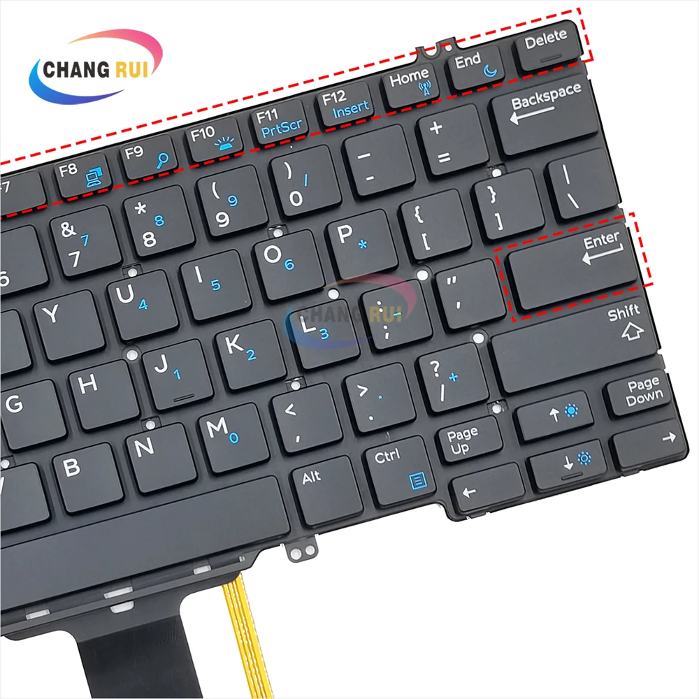 US English Backlit Keyboard Replacement For Dell Latitude 5280 5290 7280 7290 7380