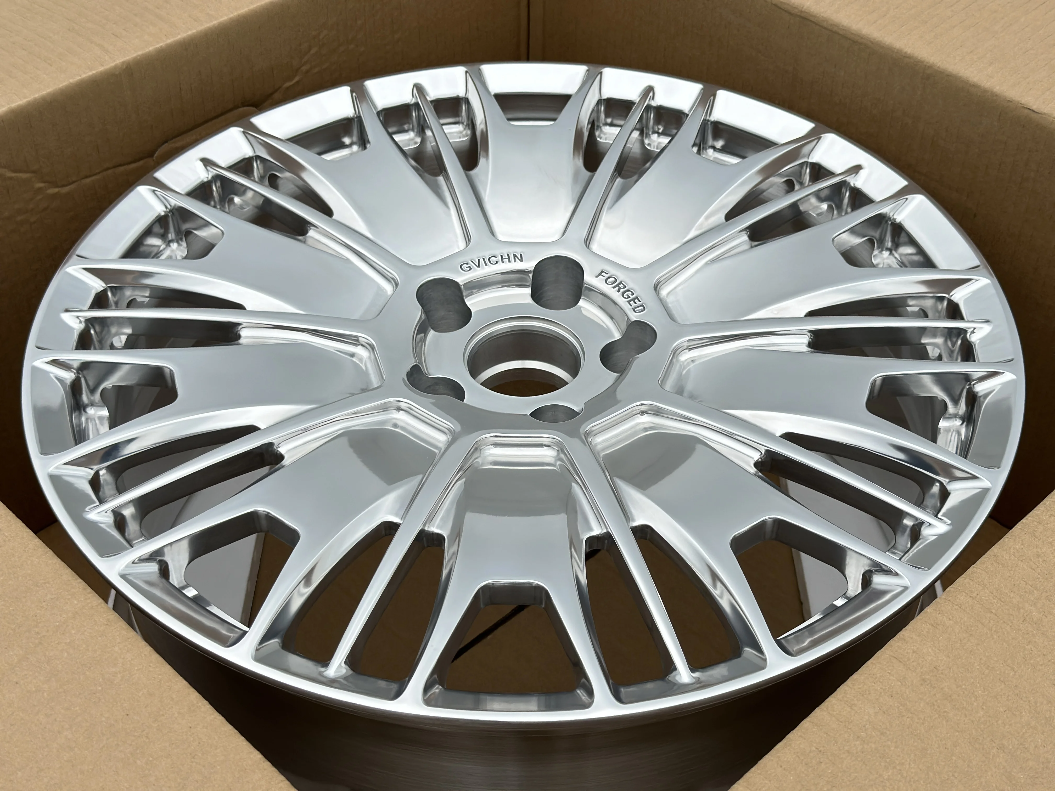 GVICHN one piece polished forged wheels 16 - 26 inch aluminum alloy rims 5x112 5x114.3 5x120 monoblock wheel hub