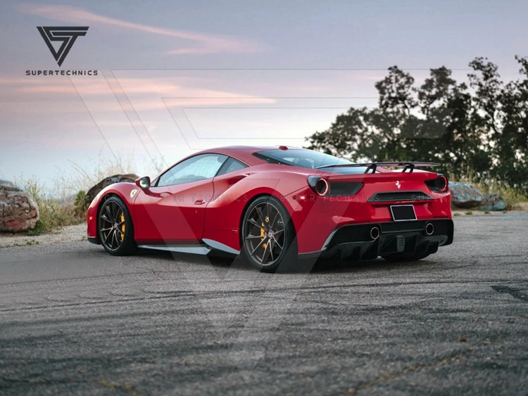 フェラーリ488 GTBスパイダー2015-2017用Novtカーボンファイバーリア