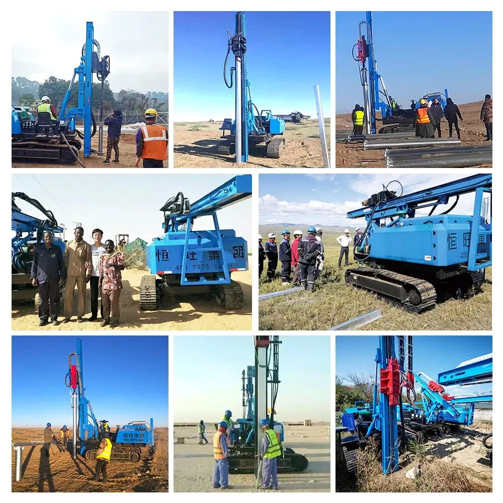 Hydraulic Vibratory Press Pile Machine For Solar Pile Driver Project