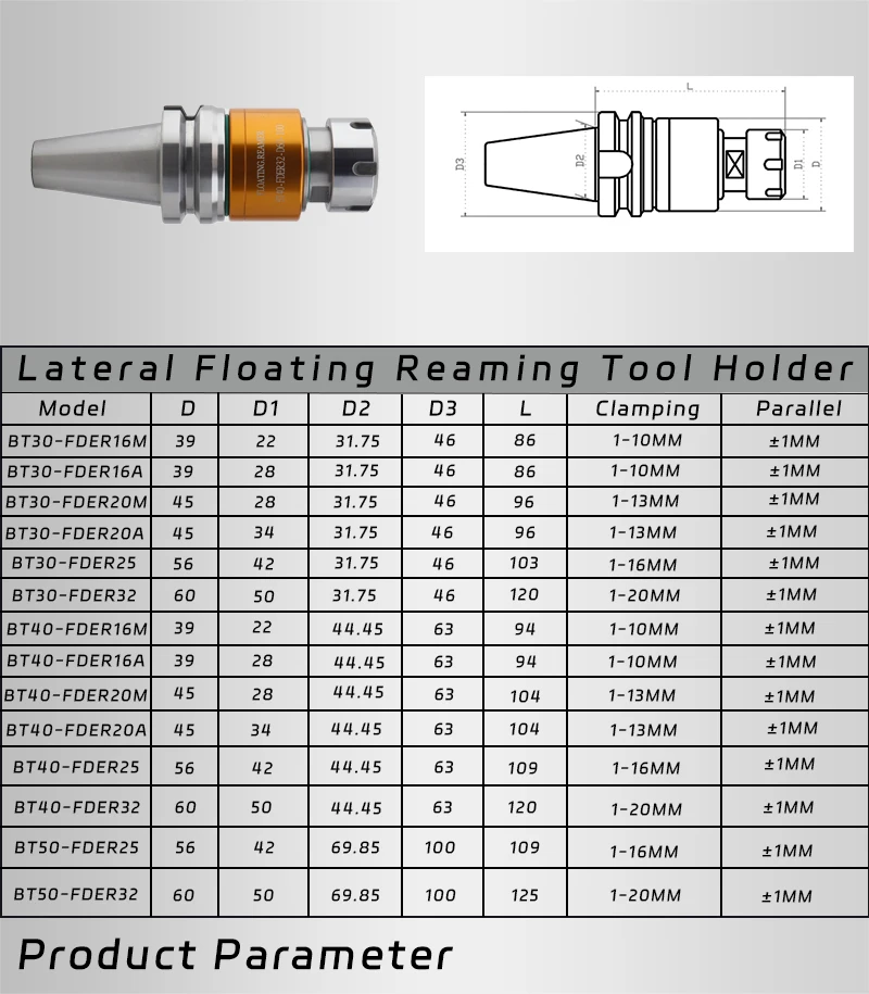 Precision Radial 360 Degree Floating Reamer C12 C16 C20 C25 Er