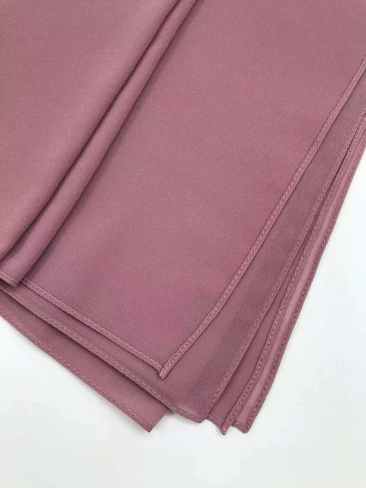 Новинка 2022 модный роскошный однотонный высококачественный шифоновый хиджаб-шарф эластичный новый дизайн Женская шаль мусульманская женщина