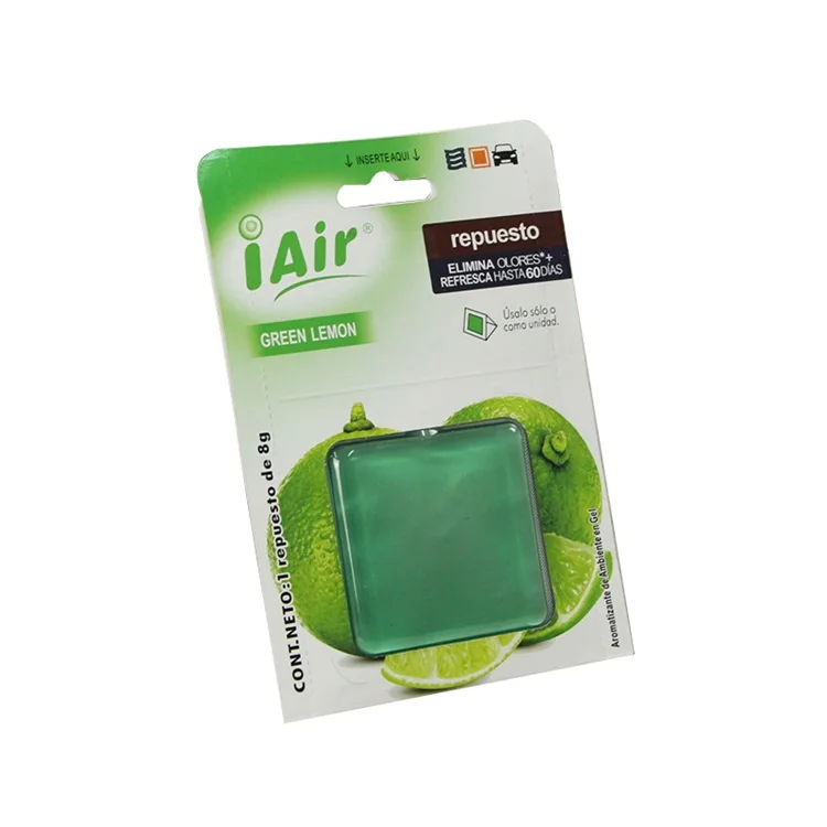 Custom square Shape air Freshener Refill Breathable Membrane Perfume Car Scent Gel