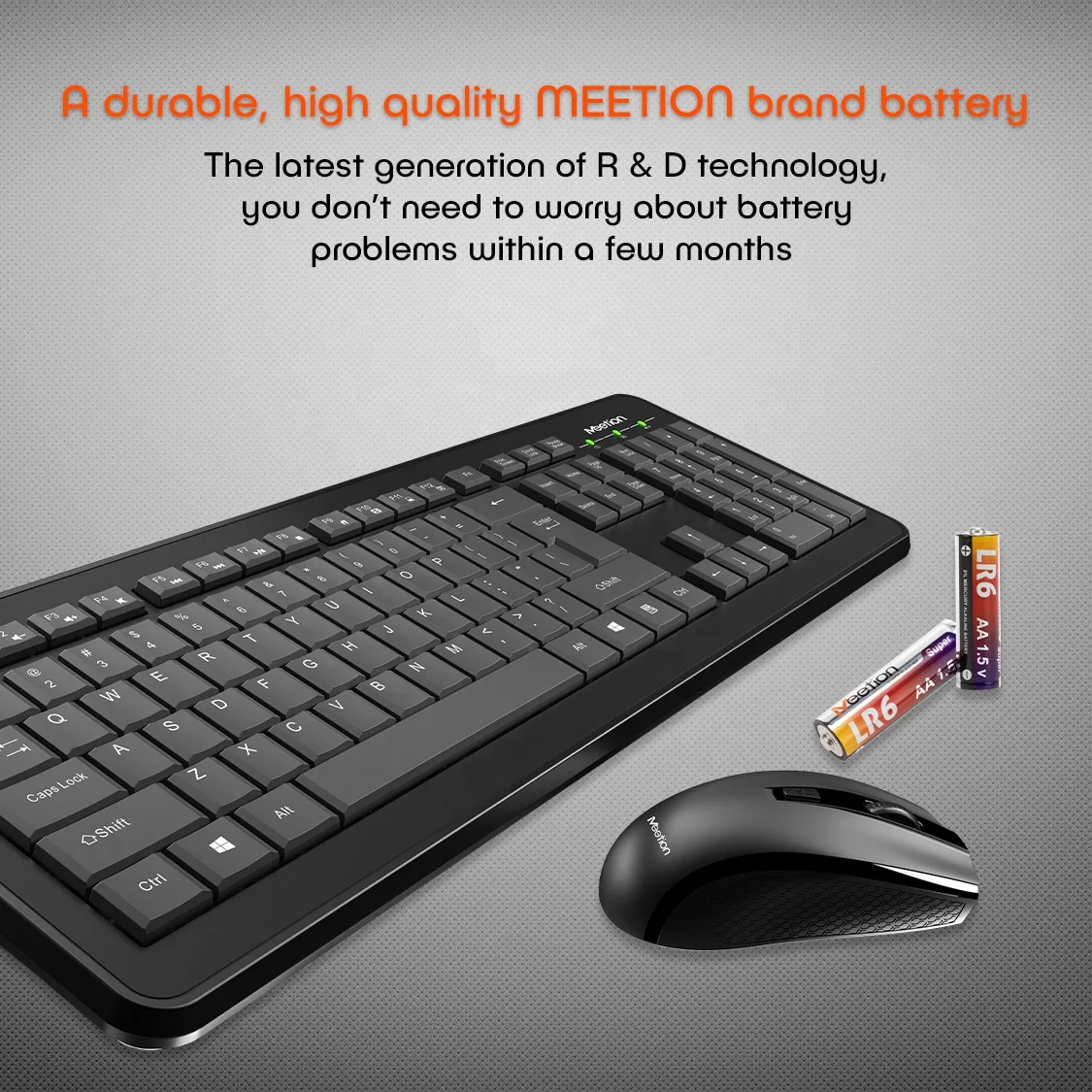 Meetion C4120 Wireless Keyboard Mouse Bundle for Macbook - Main Image