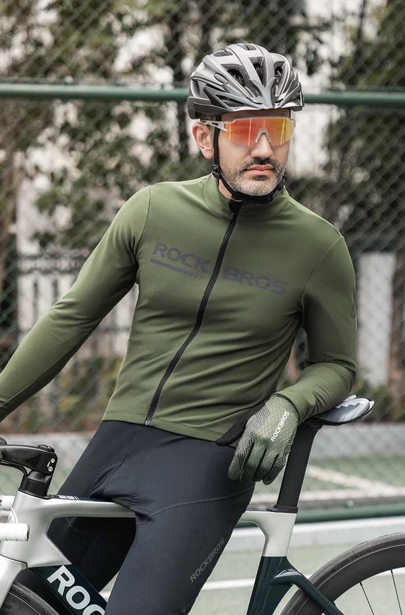 ROCKBROS Custom Winter Bike Cycling jerseys for Men Women Cycling Jersey Set Long Sleeve bicycle suit cycling wear Alibaba