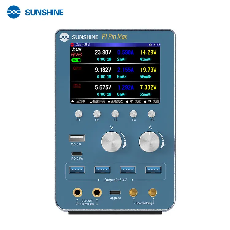 SUNSHINE P1 Pro MAX Intelligent Regulated Power Supply With Waveform Display and Battery Spot Welding Short Circuit Detection