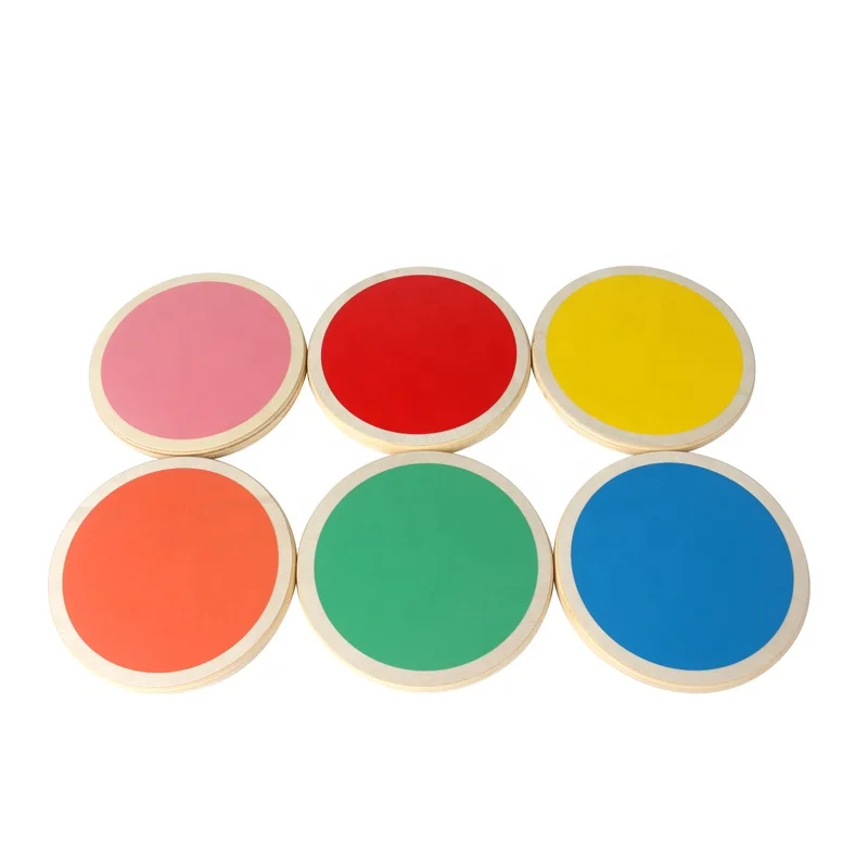 Customize Bright Colored Wooden Balanced Stepping Stone Kids Stepping Stones with 6 Colors for Indoor and Outdoor Toy
