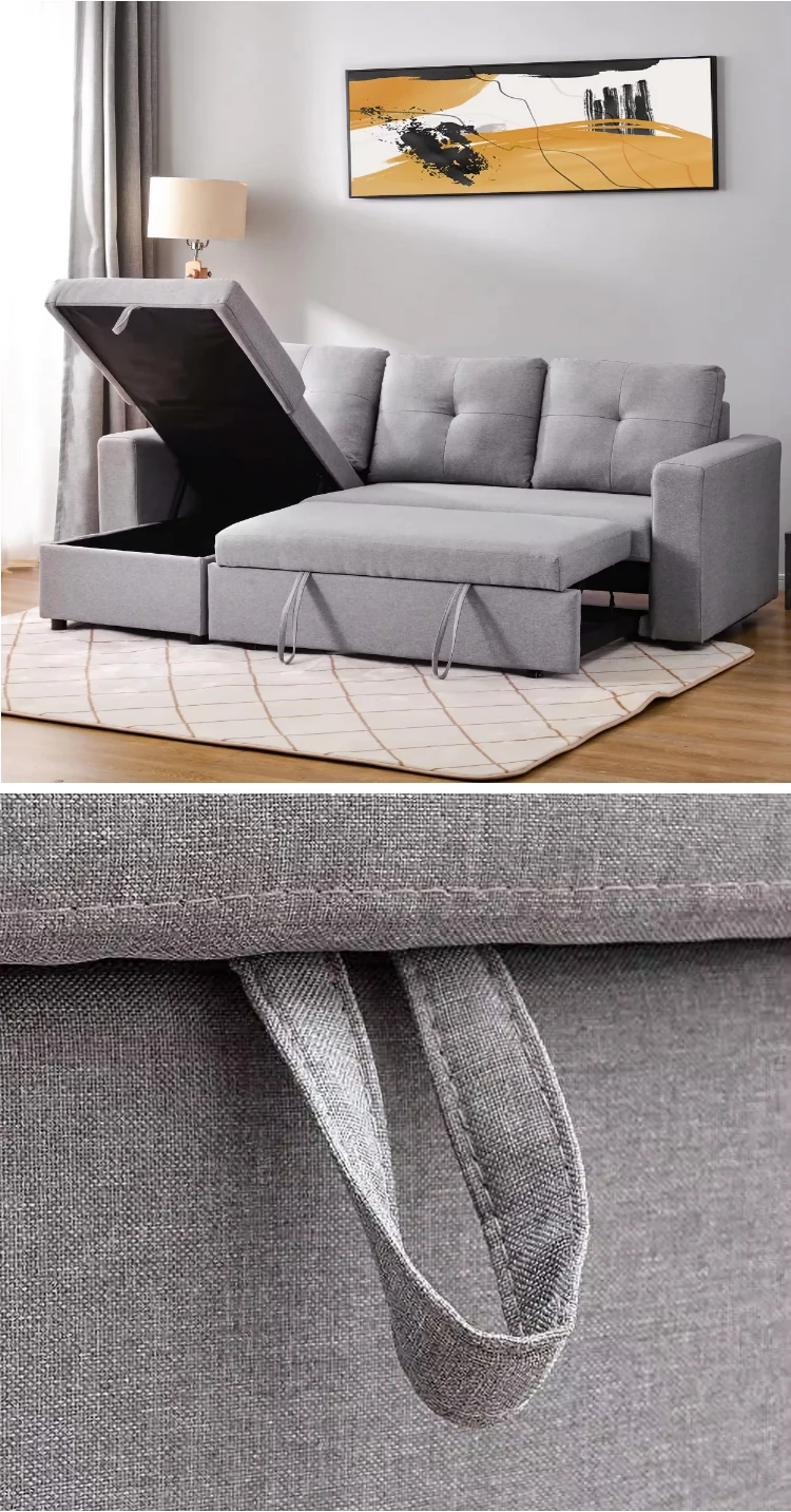 Modern Small Spaces L Shape Sofa Bed - Multi-purpose