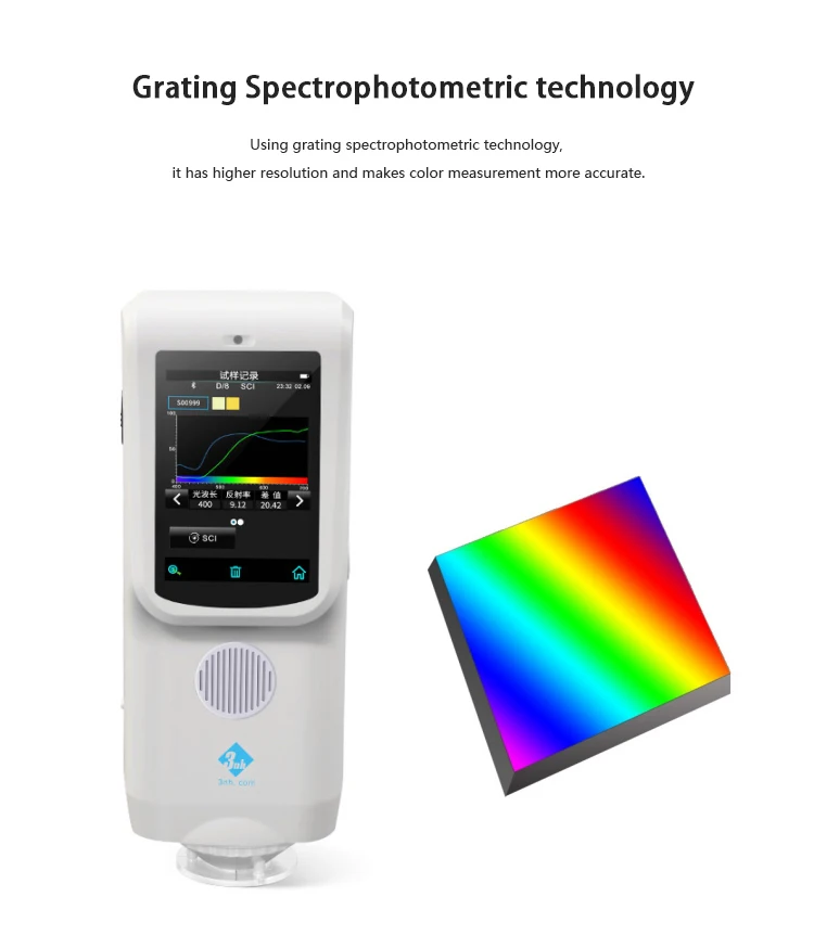 Cr8 Handheld Colorimeter Uv Vis Spectrophotometer For Fruit Powders