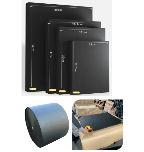 230gsm A4 Size Black Paper Black Chipboard Sheet Color Embossed Cover ...