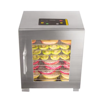FD10A Commercial 10 Tray Vegetable Fruit Dehydrator Stainless Steel Ordinary Product 33*37*47cm 0-24 Hour Provided 29*37cm 30-90