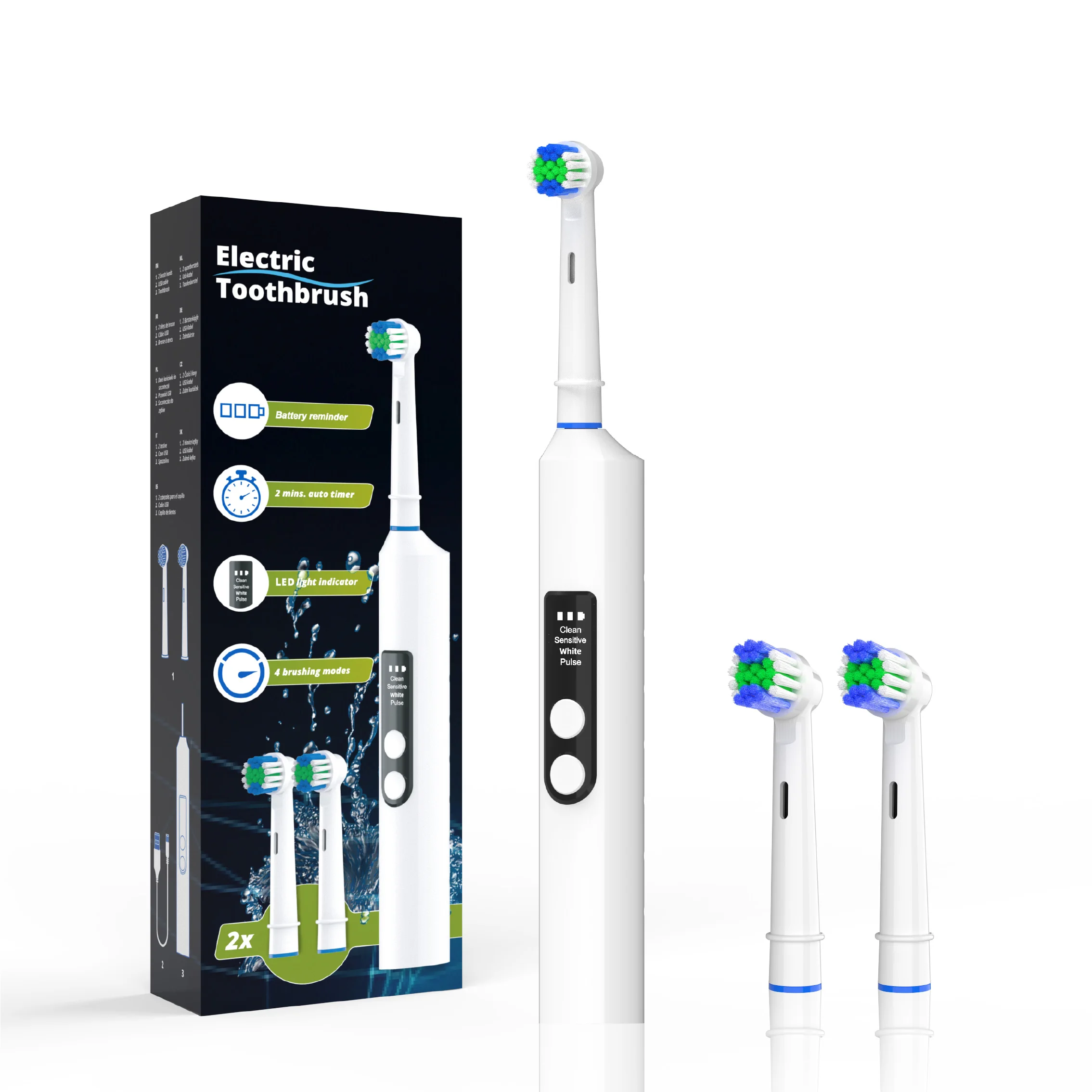 High Quality Adult Rechargeable Battery Waterproof Rotating electric tooth brush manufacturers details