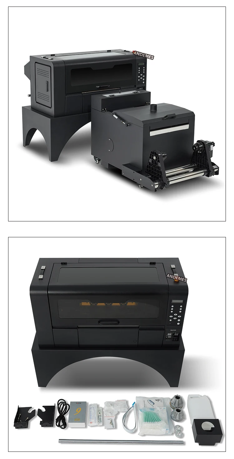 Dual XP600 Head A2 DTF Printer 17 Inch Digital Printer with Powder Shaking Machine