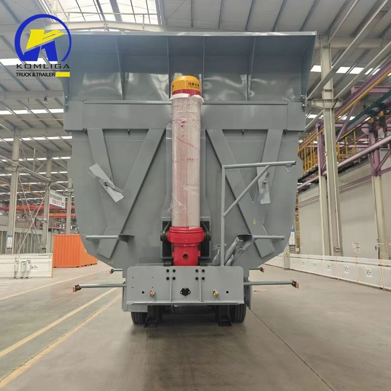 3/4 Alex Semi Trailer Tipper Dump Trailer Price Rear Dump Semi-trailer for Sale