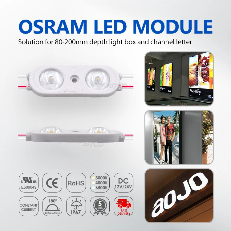 Alibaba.com: 2W 12V 2 LEDs SMD 2835 outdoor sign module for light boxes ...