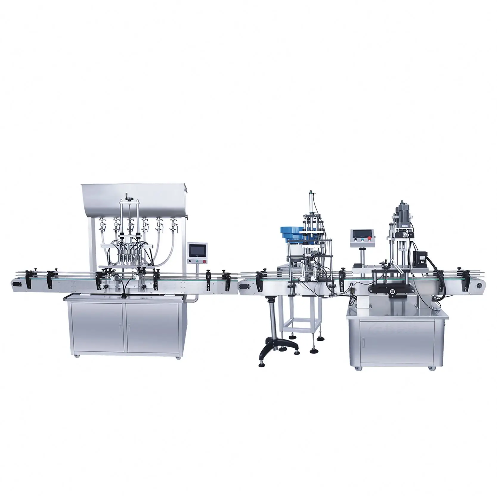 TEBAK Auto Laundry Detergent Filling Production Line Small Bottle Water Liquid Capping Labeling Machine for Plastic Bottles